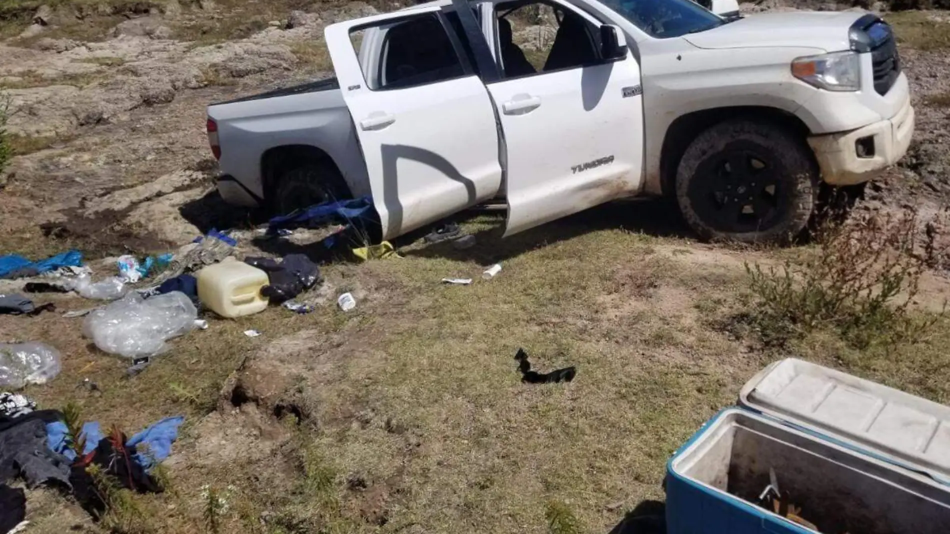 Camioneta asegurada tras enfrentamiento